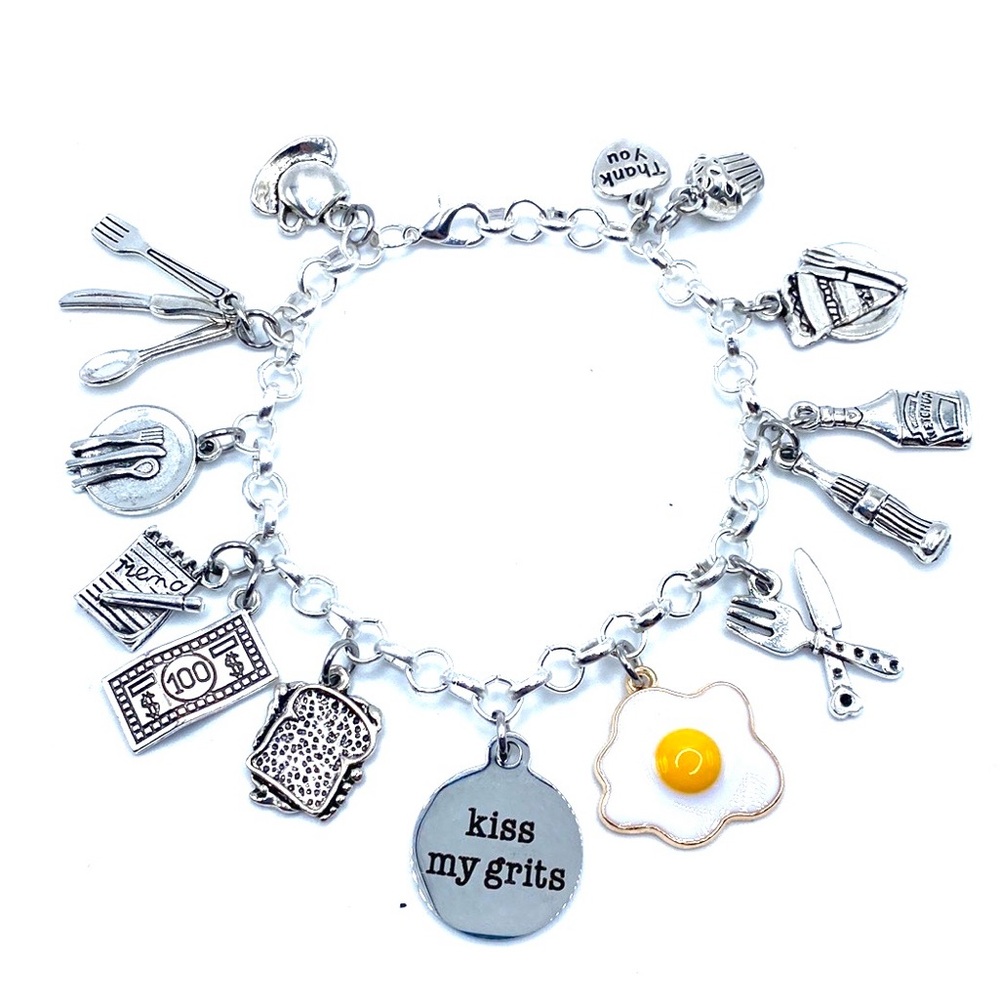 Waitress Charm Bracelet Food Server
